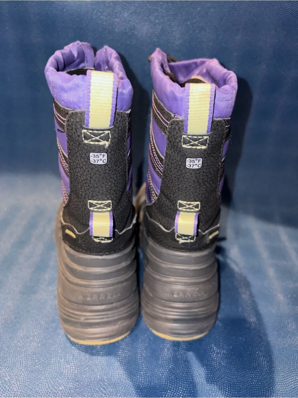 Merrell Purple and Black Insulated Winter Boots kid size 3